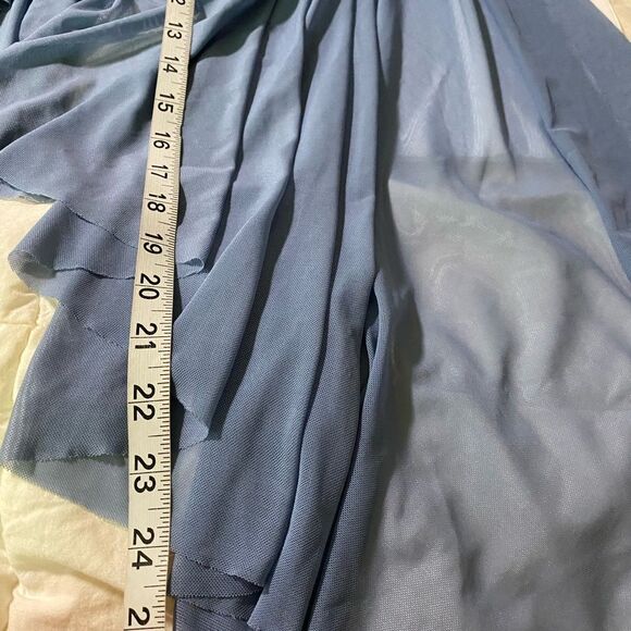 Glamour solo dance costume blue 2 piece lyrical skirt crop top MA-Medium adult - Picture 13 of 15